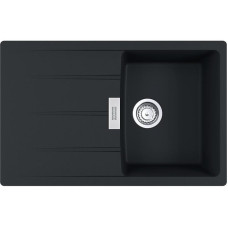 Franke Мийка кухонна Centro, фраграніт, прямокутник, з крилом, 780х500х200мм, чаша - 1, накладна, CNG 611-78, чорний матовий (1140701810)