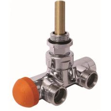 Вентиль, 4-х ходовий, "De Luxe", кутовий, для 2-х трубних сис-м, колір білий S768444 Herz