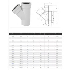 Ostendorf Трійник 45* 110/110мм (безшумний) (335200-05)