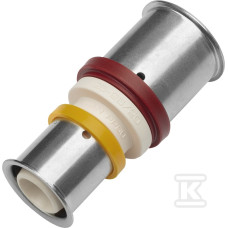 KAN-therm З'єднувач PPSU press двосторонній редукційний з прес-кільцем 26x3/20x2 (1009046045)