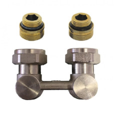 Вузол підключення HERZ-3000 з можливістю закривання, управління спереду, підключення радіатора, Rp 1/2", кутовий 1376642