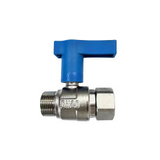 336222 Кран кульовий з американкою для холодної води (синій), 3/4'', латунь, Tervix Pro Line  WD (336222)