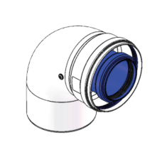 Коліно 87 град., D=60/100 (1 шт.) (7373226)