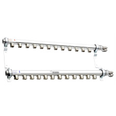 Колектор розподільчий HLV 12 для систем опалення (стальний), 12 контурів 3/4" компл. з 2 шар кран 1" (110218001)