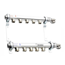 Колектор розподільчий HLV 5 для систем опалення (стальний), 5 конт. 3/4", компл.з 2 шар.кранами 1" (110207001)