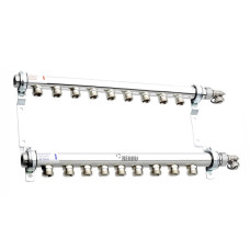 Колектор розподільчий HLV  9 для систем опалення (стальний), 9 контурів 3/4" (110214001)