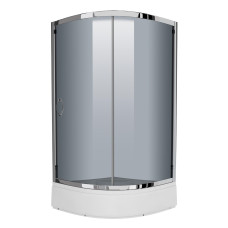 CSARDAS душова кабіна 90*90*200см, однодверна, на середньому піддоні, профіль хром, скло тоноване 6мм, EGER (599-512)