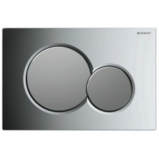 SIGMA01 ROUND змивна клавіша для подвійного змиву,глянцевий хром/матовий хром, GEBERIT (115.770.KA.5)