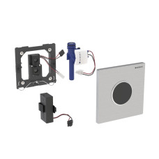 HYTOUCH ROUND Система пневматичного керування змиванням пісуара,живлення від батарей, змивна клавіша типу 10, нержавіюча сталь, GEBERIT (116.035.SN.1)