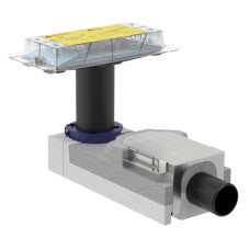 Geberit 154.150.00.1 CleanLine Сифон до душових каналів, для висоти вирівнювальної стяжки на трапі 90–220 мм