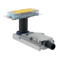 Geberit 154.Geberit 152.00.1 CleanLine Сифон до душових каналів, для висоти вирівнювальної стяжки на трапі 65–90 мм