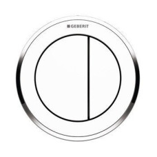 TYPE10 ROUND механізм дистанційного змиву, пневматичний,для подвійного змиву, клавіша прихованого монтажу, білий/глянцевий хром, GEBERIT (116.055.KJ.1)