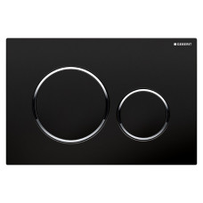 Geberit 115.882.KM.1Sigma20 Клавіша змиву, панель та клавіши чорний глянець, декоративна окантовка клавіш хром глянець