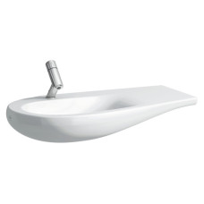 ALESSI ONE раковина 165*500*900мм, з iнтегр. стiлешницею, монт. зверху, з отв. пiд змiшувач, бiлий LCC, LAUFEN (H8149754001041)