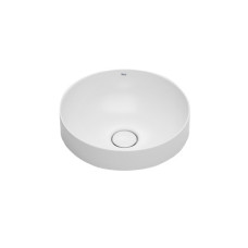 INSPIRA раковина 370*370мм, Round, напiввбудована зверху, з керам. декоративною кришкою донного клапану, ROCA (A32752R000)