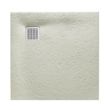 TERRAN поддон 90*90см ультраплоский, из искусственного камня Stonex, в комплекте с трапом и сифоном, цвет цемент, ROCA (AP0338438401300)