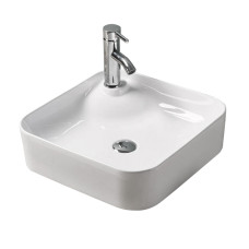 VOLLE умивальник 43*43*12см, накладний з отвором під змiшувач, квадратний, (13-01-038)
