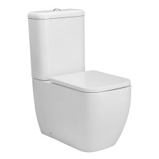 ORLANDO Компакт: унітаз підлоговий, гор. випуск, нижній підвід, бачок 3/6л., сидіння тверде Slim slow-closing, VOLLE (13-35-342)