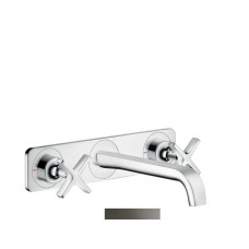 Axor Citterio E Змішувач для раковини, на 3 отвори з панеллю та виливом 220 мм, настінн. монтаж, полір. чорний хром, AXOR (36115330)