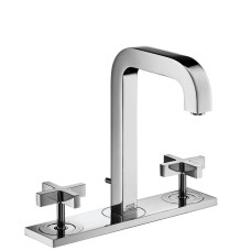 Axor Citterio Змішувач для раковини, на 3 отвори 170, з хрестовими ручками, панеллю та виливом, хром, AXOR (39134000)