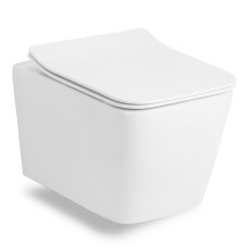 VOLLE LIBRA унитаз 52*35*33см подвесной Rimless, сиденье Slim медленного закрывания, (13-41-160)