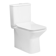 VOLLE LEON компакт: унітаз 61*35*79см підлоговий Rimless, гориз. випуск, нижній підвід, бачок 3/4,5л, сидіння Slim slow-closing, (13-11-059)