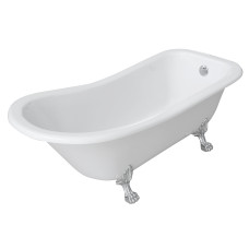 VOLLE Ванна 176*73*73/58см, отдельно стоящая на львиных лапах (серебро), акриловая, (12-22-706)