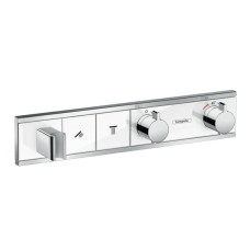 RainSelect Термостат для душу, з 2 кнопками (білий / хром), HANSGROHE (15355400)