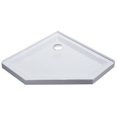 STEFANI піддон 100*100*4см п`ятикутний,акриловий, з сифоном, EGER (599-535-100/2)
