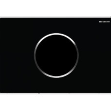 SIGMA10 ROUND змивна клавіша,автоматичне/ безконтактне змивання, живлення від мережі,чорний/глянцевий хром, GEBERIT (115.907.KM.1)