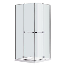 RUBIKдушова кабіна 100*100*190см квадратна (скло+двері), розпашні двері, скло прозоре 8мм, EGER (599-334/1(2 коробки))