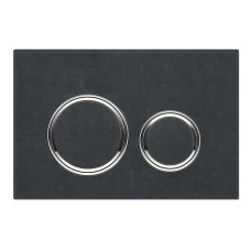 SIGMA50 ROUND змивна клавіша для подвійного змиву, хромований /сланець Mustang, GEBERIT (115.884.JM.1)