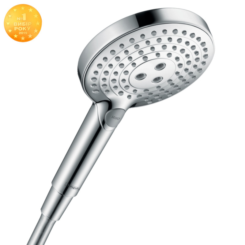 Raindance Select S Ручний душ 120 3jet P, з типом розпорошення: PowderRain, Rain, WhirlAir, HANSGROHE (26014000)