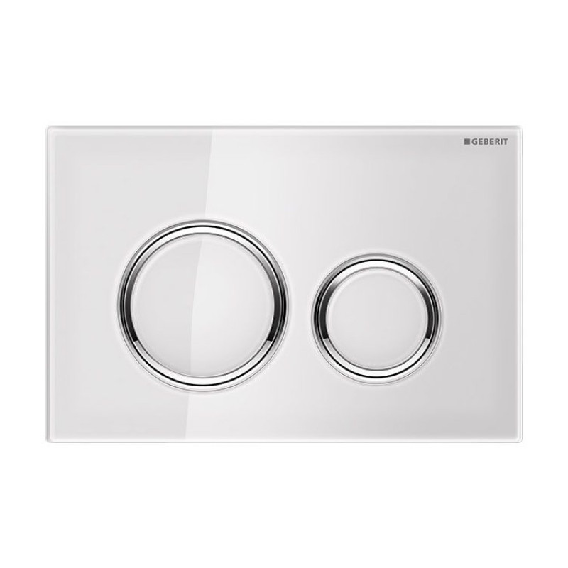 Geberit 115.884.SI.1 Sigma21Клавіша змиву, подвійний змив, біле скло