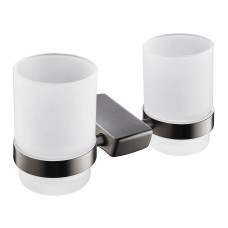 GRAFIKY склянка для зубних щіток, подвійна, чорний нікель, IMPRESE (ZMK041807240)