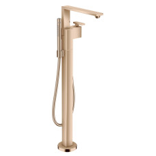 AXOR EDGE змiшувач для ванни, одноважiльний, пiдлоговий, алмазна огранка, шлiфоване червоне золото, AXOR (46441310)