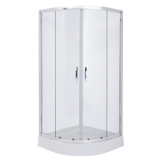 VOLLE DIOS душ кабіна 90*90*200см, на мілкому піддоні, профіль хром, скло прозоре, (10-13-015)