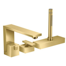 AXOR EDGE змiшувач на борт ванни, на 3 отвори, полiроване золото, AXOR (46430990)