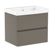 OLIVA комплект меблів 65см капучино: тумба підвісна, 2 ящики + умивальник накладний, VOLLE (15-45-61C)