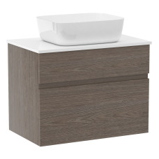 BLATNA L комплект меблів 70см, колір ільм бергамо: тумба підвісна, зі стільницею, 2 ящики + умивальник накладний, IMPRESE (f32708Dr)