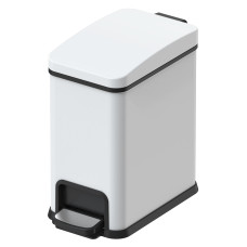 VOLLE Відро для сміття прямокутне 8л, з педаллю, біле, (14-08-67W)