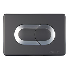 EGO NEO клавіша змиву, чорна, soft-touch, пластик, VOLLE (221133)