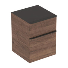 SMYLE SQUARE тумба 45*60*47см, с 2мя ящ., орех тёмный/меламин со структурой дерева, лава/с матовым порошковым покрытием, GEBERIT (500.357.JR.1)