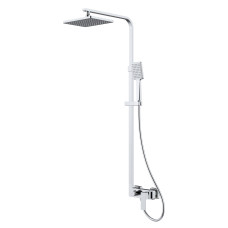 SISTEMA L система душова (змішувач для душа, верхній душ 260*188 мм ABS, ручний душ 86 мм 1 режим, шланг 150 см), cromo, VOLLE (1582.090201)