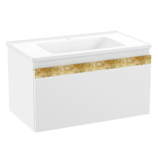 CLASSIC NEO комплект меблів 80см, blanco: тумба підвісна, 1 ящик + умивальник меблевий, VOLLE (1943.328007)