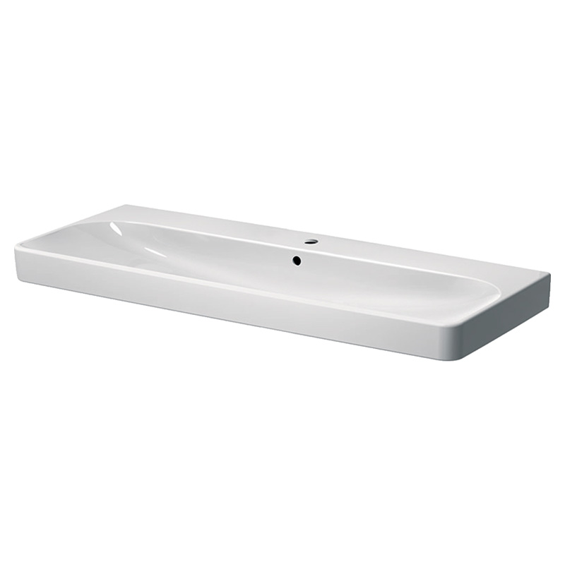 Geberit 500.226.01.1 Smyle Square Раковина 120см, з 1 отв.під зміш., з переливом, колір білий глянець