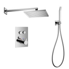 SMART CLICK система душова прихованого монтажу, термостат 2 функції, форма Q (ZMK101901239+ZMK101901220+ZMK101901221), хром, IMPRESE (ZMK101901219)