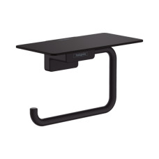 ADDSTORIS тримач туалетного папіру, з поличкою для телефону, колір чорний матовий, HANSGROHE (41772670)