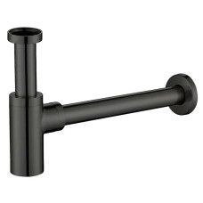 Сифон для умивальника з циліндричною колбою, латунь 1 1/4, патрубок Ø32 мм, pistola gris, VOLLE (9000.094205)