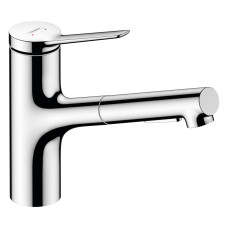 Змішувач для кухні Hansgrohe Zesis M33 150, 2jet, з витяжним зливом (74800000)